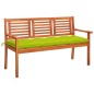 vidaXL 3-Sitzer-Gartenbank mit Auflage 150 cm Massivholz Eukalyptus vidaXL 3-Sitzer-Gartenbank mit Auflage 150 cm Massivholz Eukalyptus