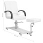 vidaXL Massagestuhl mit Fußstütze Weiß 127x60x98 cm Kunstleder vidaXL Massagestuhl mit Fußstütze Weiß 127x60x98 cm Kunstleder
