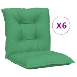 vidaXL Gartenstuhlauflagen für Niedriglehner 6 Stk. Grün 100x50x7 cm