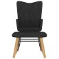 vidaXL Schaukelsessel mit Hocker Schwarz Stoff vidaXL Schaukelsessel mit Hocker Schwarz Stoff