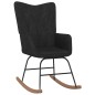 vidaXL Schaukelsessel mit Hocker Schwarz Stoff vidaXL Schaukelsessel mit Hocker Schwarz Stoff