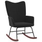 vidaXL Schaukelstuhl Schwarz Samt und PVC vidaXL Schaukelstuhl Schwarz Samt und PVC