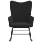 vidaXL Schaukelstuhl Schwarz Samt und PVC vidaXL Schaukelstuhl Schwarz Samt und PVC