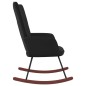 vidaXL Schaukelstuhl Schwarz Samt und PVC vidaXL Schaukelstuhl Schwarz Samt und PVC