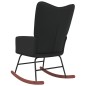 vidaXL Schaukelstuhl Schwarz Samt und PVC vidaXL Schaukelstuhl Schwarz Samt und PVC