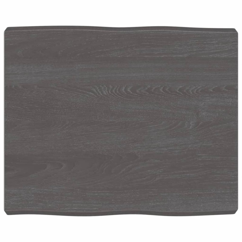 Tischplatte 60x50x6 cm Massivholz Eiche Behandelt Baumkante Tischplatte 60x50x6 cm Massivholz Eiche Behandelt Baumkante