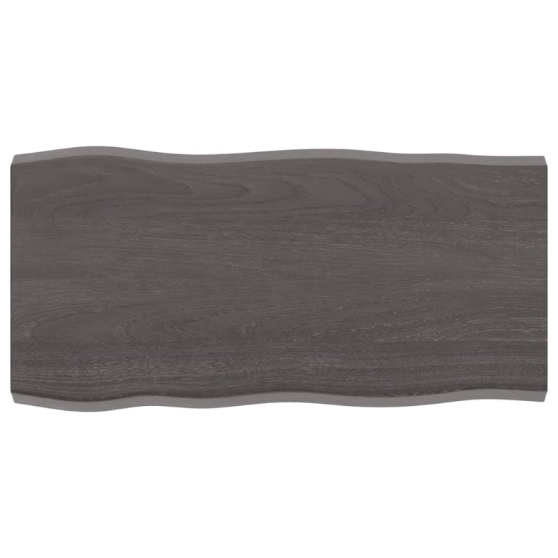 Tischplatte 80x40x4 cm Massivholz Eiche Behandelt Baumkante Tischplatte 80x40x4 cm Massivholz Eiche Behandelt Baumkante