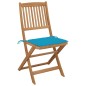 vidaXL Klappbare Gartenstühle 2 Stk. mit Kissen Massivholz Akazie vidaXL Klappbare Gartenstühle 2 Stk. mit Kissen Massivholz Akazie