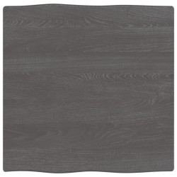 vidaXL Tischplatte 60x60x2 cm Massivholz Eiche Behandelt Baumkante