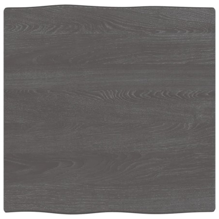 vidaXL Tischplatte 60x60x2 cm Massivholz Eiche Behandelt Baumkante