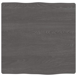 Tischplatte 40x40x4 cm Massivholz Eiche Behandelt Baumkante