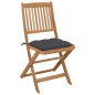vidaXL Klappbare Gartenstühle 6 Stk. mit Kissen Massivholz Akazie vidaXL Klappbare Gartenstühle 6 Stk. mit Kissen Massivholz Akazie