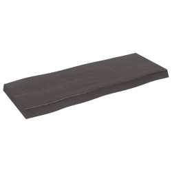 vidaXL Tischplatte 100x40x(2-6) cm Massivholz Behandelt Baumkante