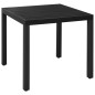 vidaXL 5-tlg. Garten-Essgruppe Aluminium Schwarz