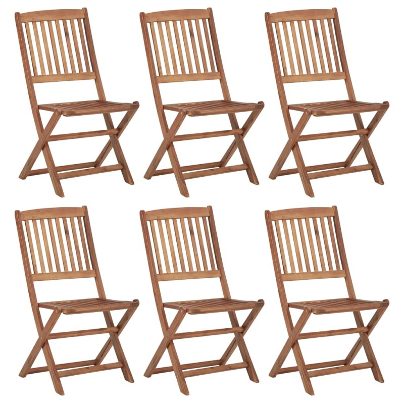 vidaXL Klappbare Gartenstühle 6 Stk. Massivholz Akazie vidaXL Klappbare Gartenstühle 6 Stk. Massivholz Akazie