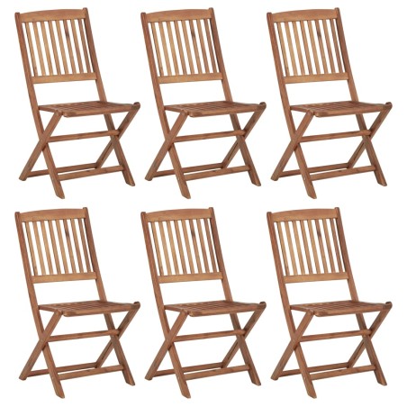 vidaXL Klappbare Gartenstühle 6 Stk. Massivholz Akazie