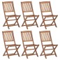 vidaXL Klappbare Gartenstühle 6 Stk. Massivholz Akazie vidaXL Klappbare Gartenstühle 6 Stk. Massivholz Akazie