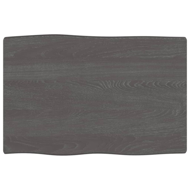 Tischplatte 60x40x6 cm Massivholz Eiche Behandelt Baumkante Tischplatte 60x40x6 cm Massivholz Eiche Behandelt Baumkante