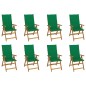 vidaXL Klappbare Gartenstühle mit Kissen 8 Stk. Massivholz Akazie vidaXL Klappbare Gartenstühle mit Kissen 8 Stk. Massivholz Akazie