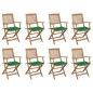 vidaXL Klappbare Gartenstühle mit Kissen 8 Stk. Massivholz Akazie vidaXL Klappbare Gartenstühle mit Kissen 8 Stk. Massivholz Akazie