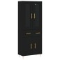 Highboard Schwarz 69,5x34x180 cm Holzwerkstoff Highboard Schwarz 69,5x34x180 cm Holzwerkstoff