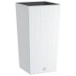 Pflanzkübel mit herausnehmbaren Einsatz Weiß 11/26,5L PP-Rattan Pflanzkübel mit herausnehmbaren Einsatz Weiß 11/26,5L PP-Rattan