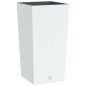 vidaXL Pflanzkübel mit herausnehmbaren Einsatz Weiß 21/49 L PP-Rattan vidaXL Pflanzkübel mit herausnehmbaren Einsatz Weiß 21/49 L PP-Rattan