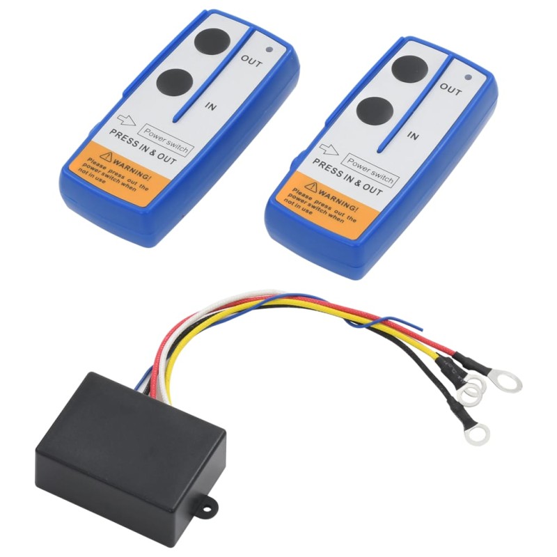 vidaXL Funkfernbedienungen für Winde 2 Stk. mit Empfänger vidaXL Funkfernbedienungen für Winde 2 Stk. mit Empfänger