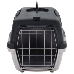 vidaXL Transportbox für Haustiere Grau und Schwarz 48x32x31 cm PP