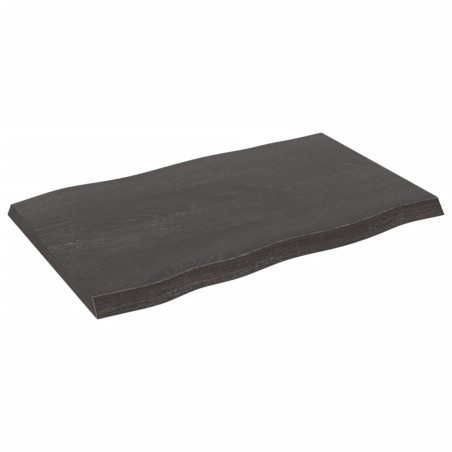 vidaXL Tischplatte 80x50x(2-4) cm Massivholz Behandelt Baumkante