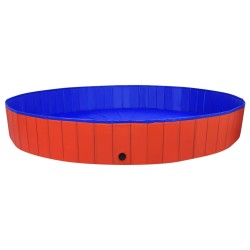 vidaXL Hundepool Faltbar Rot 300x40 cm PVC