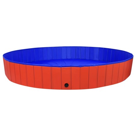 vidaXL Hundepool Faltbar Rot 300x40 cm PVC