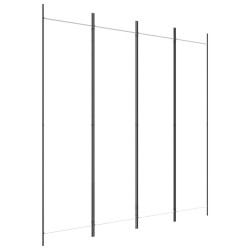 vidaXL 4-tlg. Paravent Weiß 200x200 cm Stoff