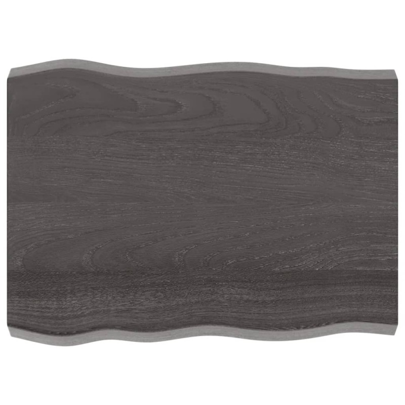 Tischplatte 80x60x6 cm Massivholz Eiche Behandelt Baumkante Tischplatte 80x60x6 cm Massivholz Eiche Behandelt Baumkante