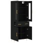 Highboard Schwarz 69,5x34x180 cm Holzwerkstoff Highboard Schwarz 69,5x34x180 cm Holzwerkstoff
