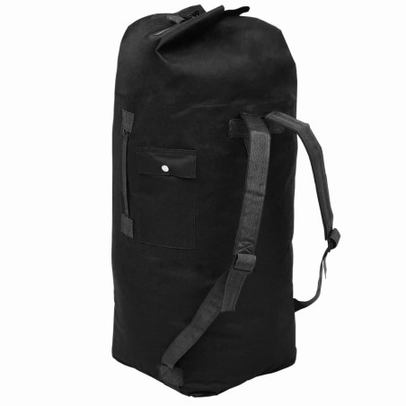 vidaXL Seesack Armee-Stil 85 L Schwarz