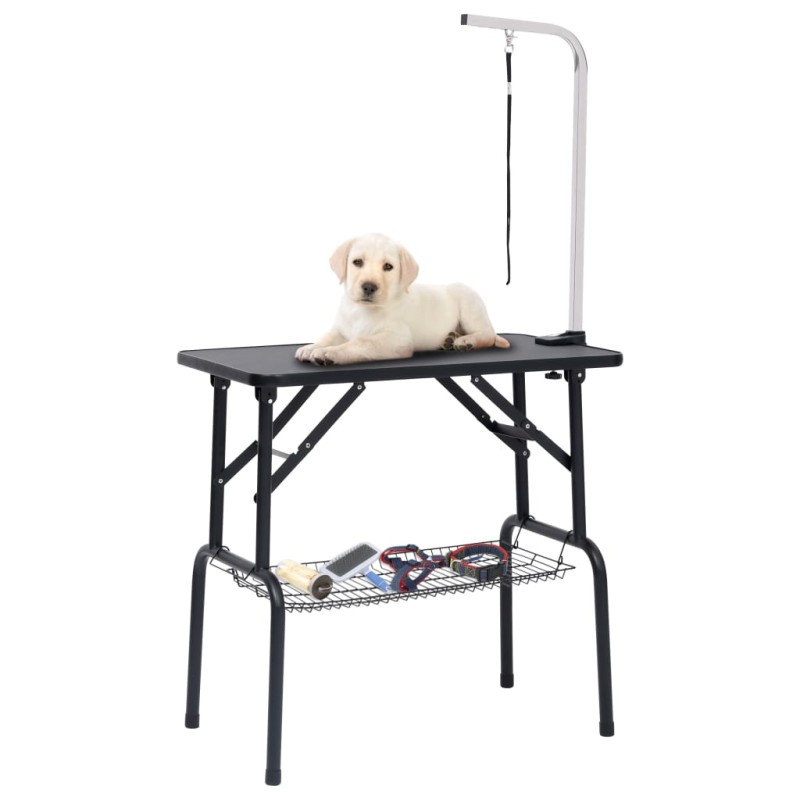 vidaXL Verstellbarer Trimmtisch für Hunde mit 1 Schlaufe und Korb vidaXL Verstellbarer Trimmtisch für Hunde mit 1 Schlaufe und Korb