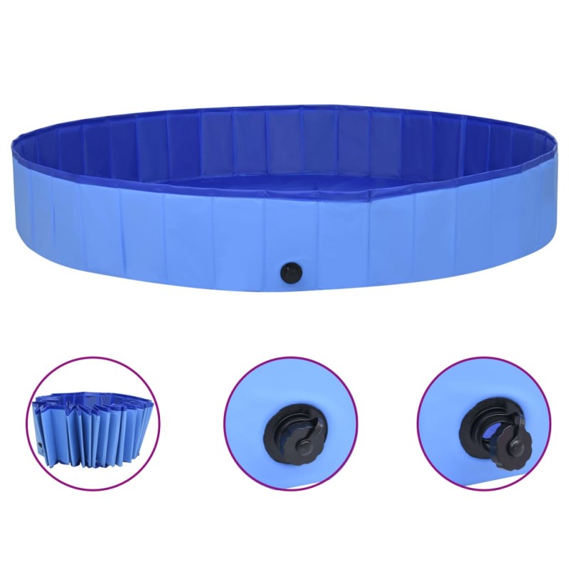 vidaXL Hundepool Faltbar Blau 300x40 cm PVC vidaXL Hundepool Faltbar Blau 300x40 cm PVC