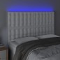 vidaXL LED Kopfteil Weiß 144x5x118/128 cm Kunstleder vidaXL LED Kopfteil Weiß 144x5x118/128 cm Kunstleder