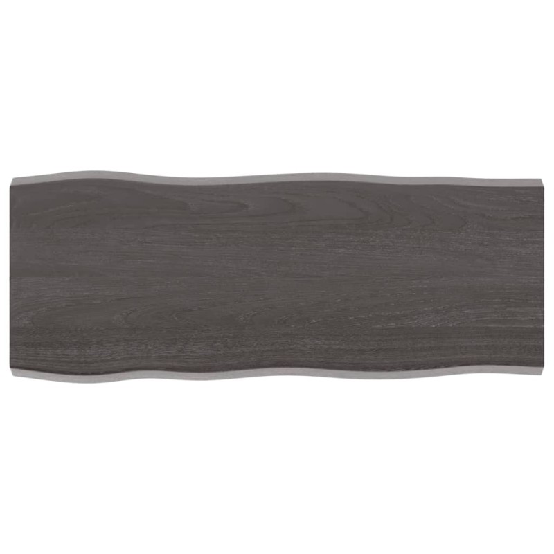 Tischplatte 100x40x4 cm Massivholz Eiche Behandelt Baumkante Tischplatte 100x40x4 cm Massivholz Eiche Behandelt Baumkante