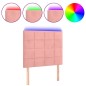 vidaXL LED Kopfteil Rosa 100x5x118/128 cm Samt vidaXL LED Kopfteil Rosa 100x5x118/128 cm Samt