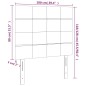 vidaXL LED Kopfteil Rosa 100x5x118/128 cm Samt vidaXL LED Kopfteil Rosa 100x5x118/128 cm Samt