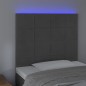 vidaXL LED Kopfteil Dunkelgrau 100x5x118/128 cm Samt vidaXL LED Kopfteil Dunkelgrau 100x5x118/128 cm Samt