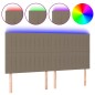 vidaXL LED Kopfteil Taupe 160x5x118/128 cm Stoff vidaXL LED Kopfteil Taupe 160x5x118/128 cm Stoff