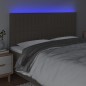 vidaXL LED Kopfteil Taupe 160x5x118/128 cm Stoff vidaXL LED Kopfteil Taupe 160x5x118/128 cm Stoff