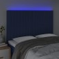vidaXL LED Kopfteil Blau 144x5x118/128 cm Stoff vidaXL LED Kopfteil Blau 144x5x118/128 cm Stoff