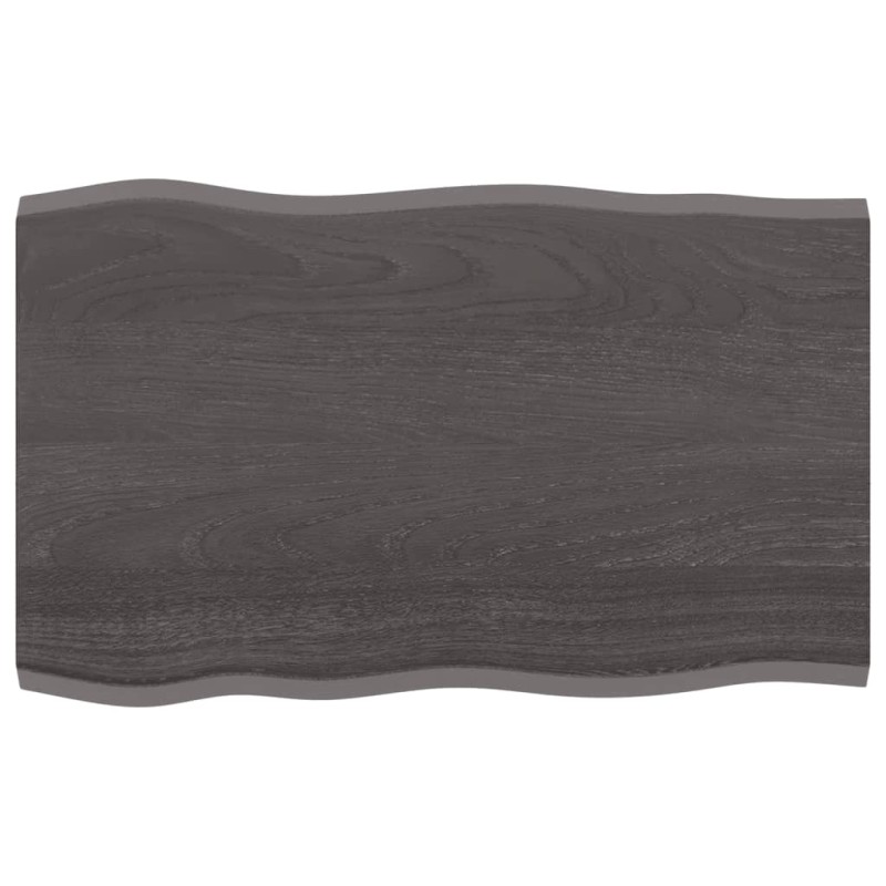 Tischplatte 80x50x2 cm Massivholz Eiche Behandelt Baumkante Tischplatte 80x50x2 cm Massivholz Eiche Behandelt Baumkante