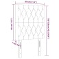 vidaXL LED Kopfteil Blau 80x7x118/128 cm Stoff