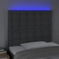 vidaXL LED Kopfteil Dunkelgrau 80x5x118/128 cm Stoff vidaXL LED Kopfteil Dunkelgrau 80x5x118/128 cm Stoff