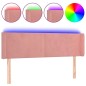 vidaXL LED Kopfteil Rosa 147x16x78/88 cm Samt